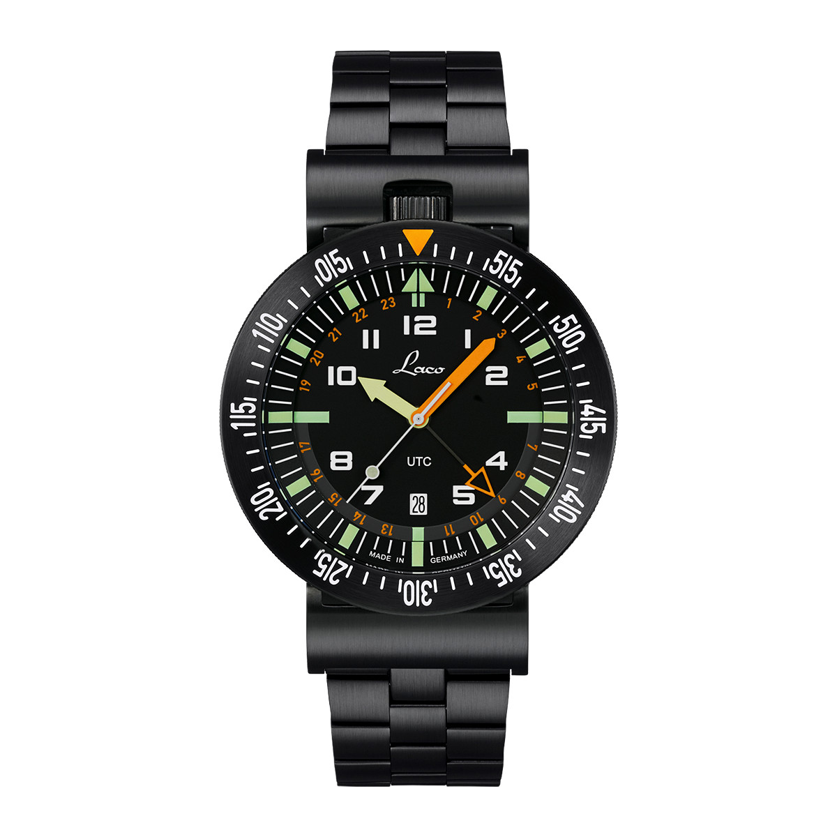 LACO Squad Watches Atacama Quartz UTC MB Metal Bracelet NIB hard to find NIB