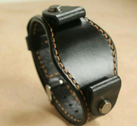 Handmade18 19 20 22 23 24 mm WATCH STRAP Watch BAND black watch band /1 keychain