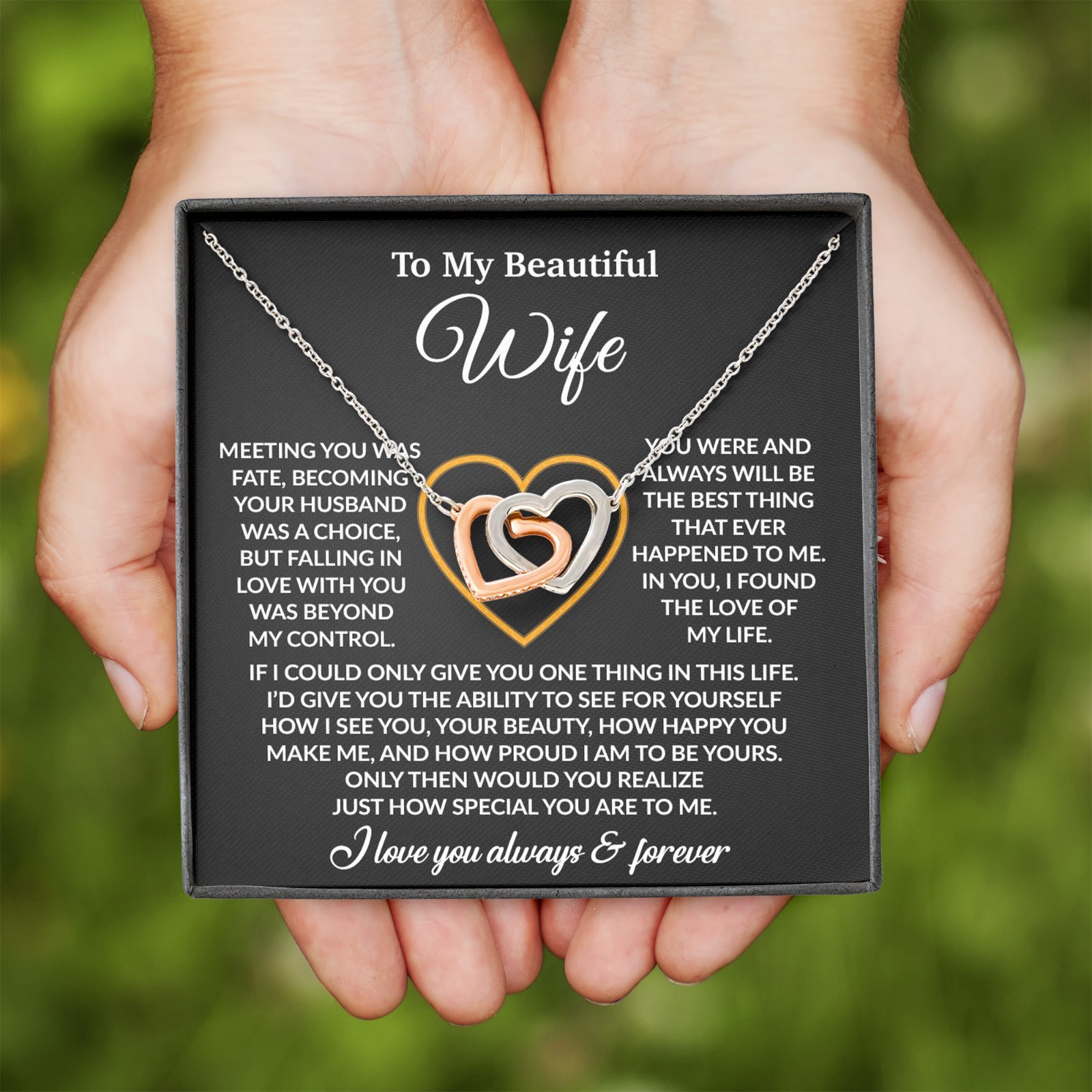 To My Wife Necklace, Christmas Gifts For Women, Anniversary Gift For Wife
