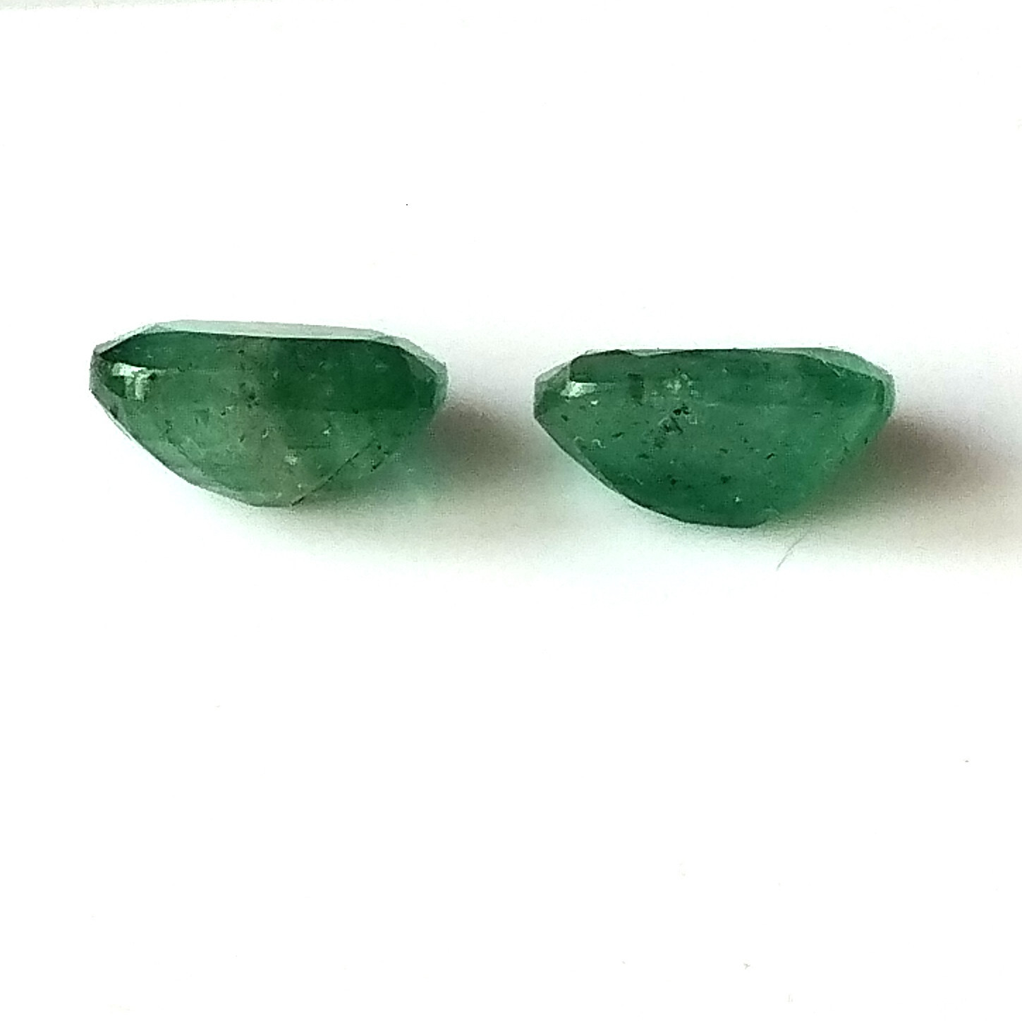 Zambian Emerald pair Cushion Cut 7X10 mm Faceted Natural Loose Gemstone 5.35 CTS
