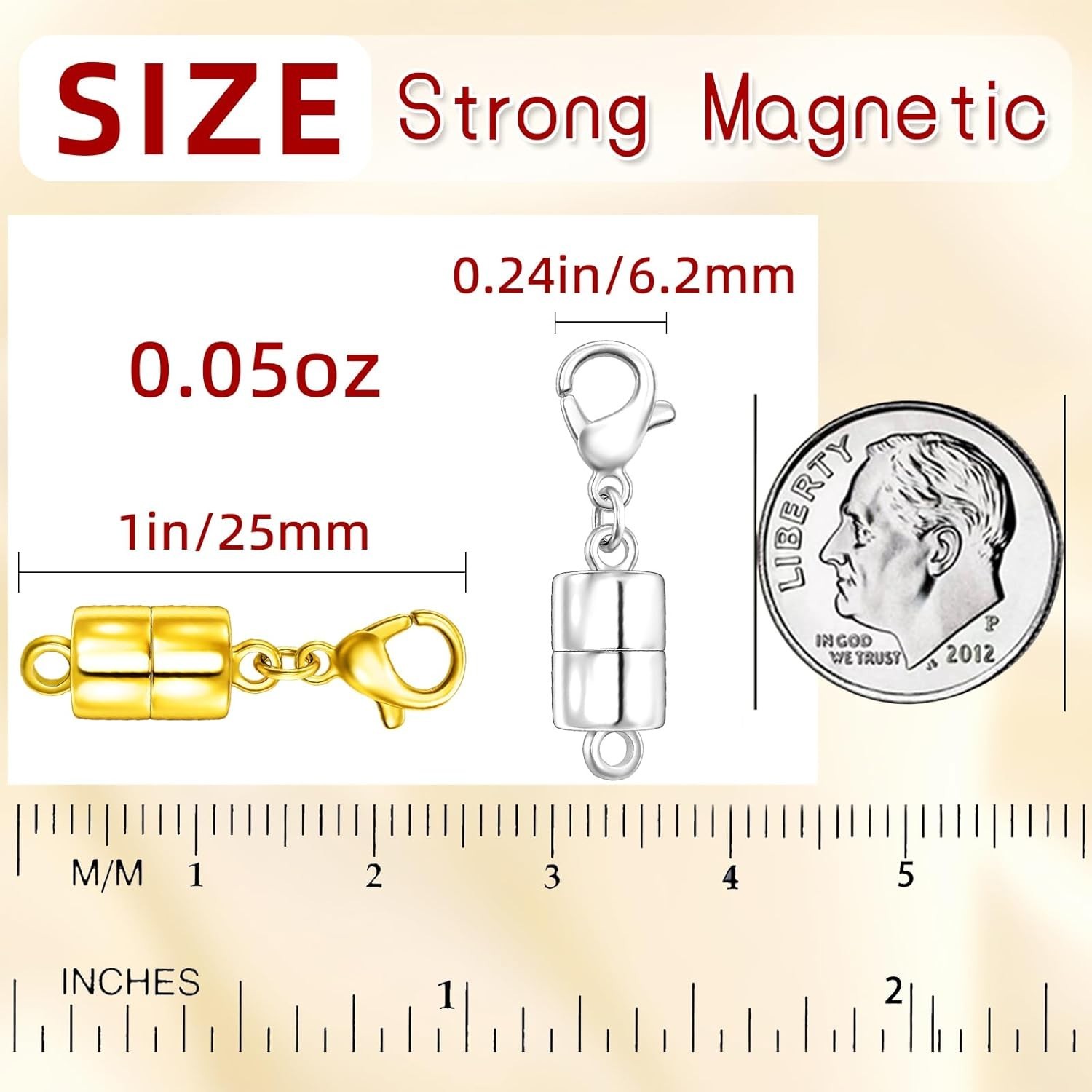 Magnetic Necklace Clasp Jewelry Clasps for Necklace Bracelet Extender 12pcs