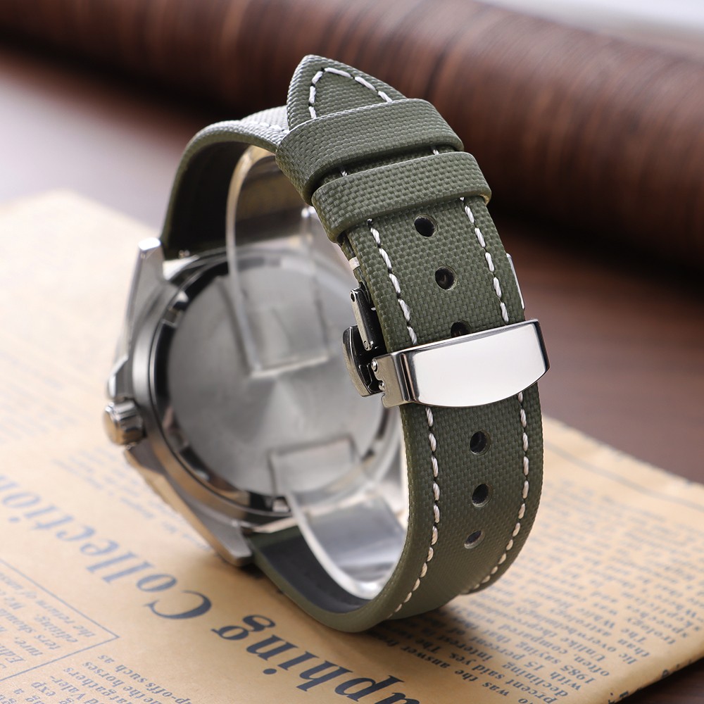For Omega for Seiko Business Nylon Watch Strap 18/19/20/21/22mm Butterfly Buckle