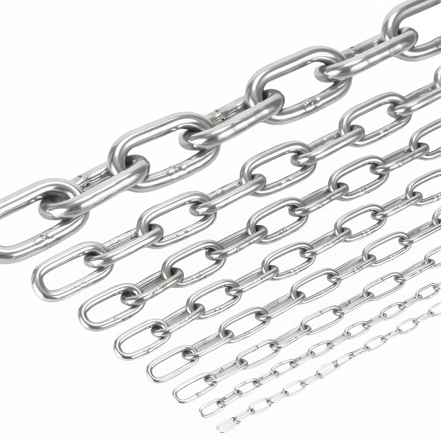 Weather-Resistant 304 Stainless Steel Chain – Optimal Strength 2mm/5ft Length