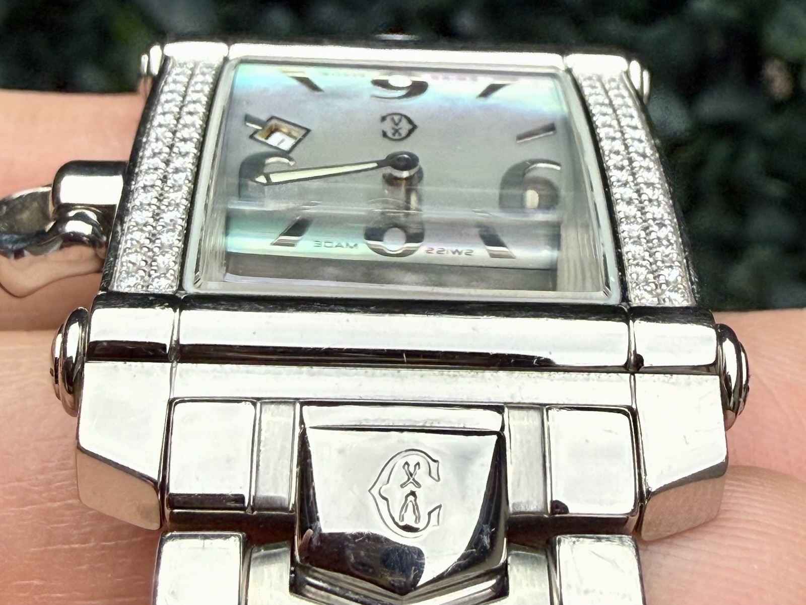 Philippe Charriol Columbus Stainless MOP Dial Diamond Bezel Quartz Watch CCSTRH