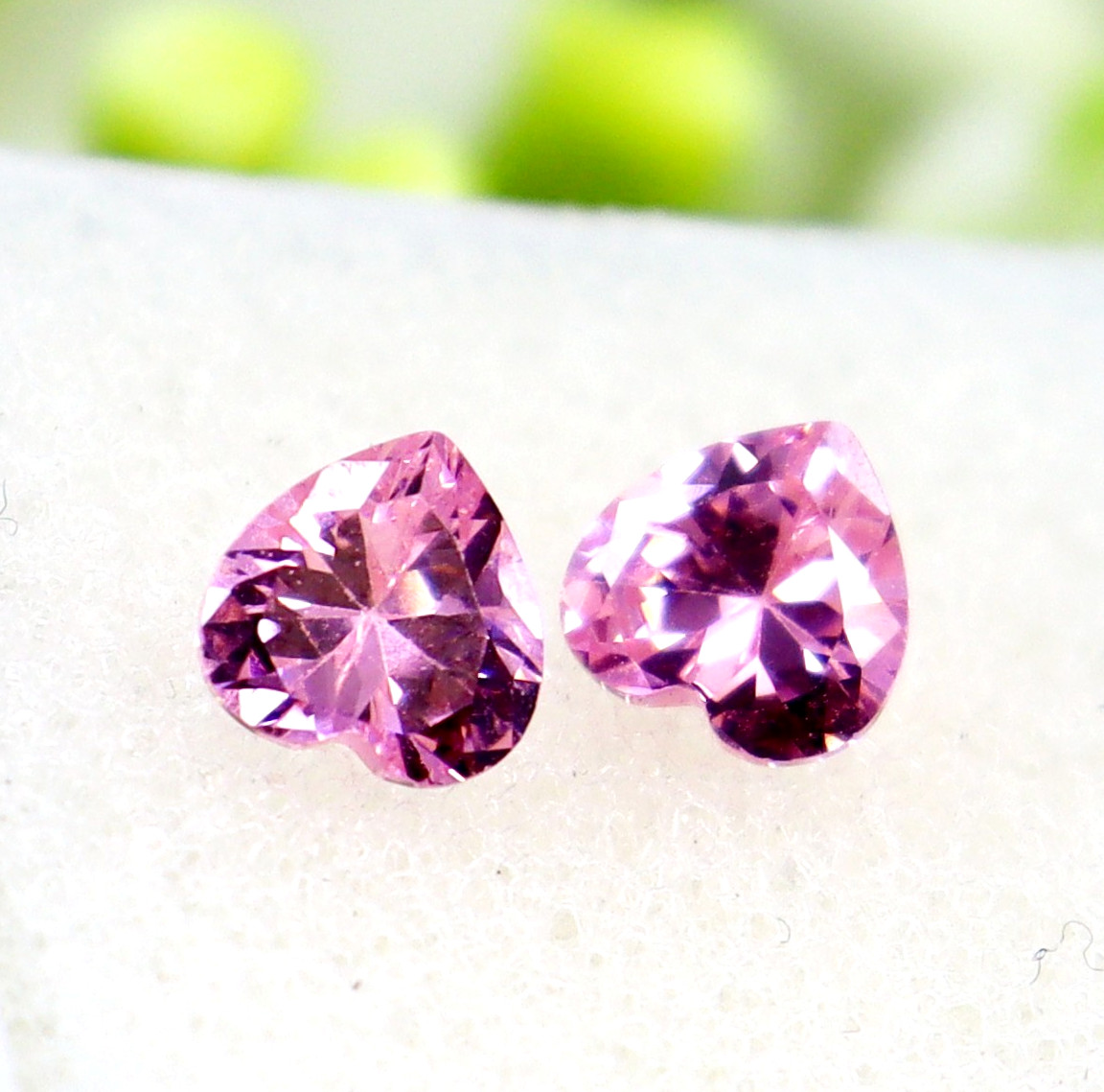 Natural SAPPHIRE Pink Lot Of 2 Pcs Heart Shape CERTIFIED Loose Gemstone 7.75 Ct