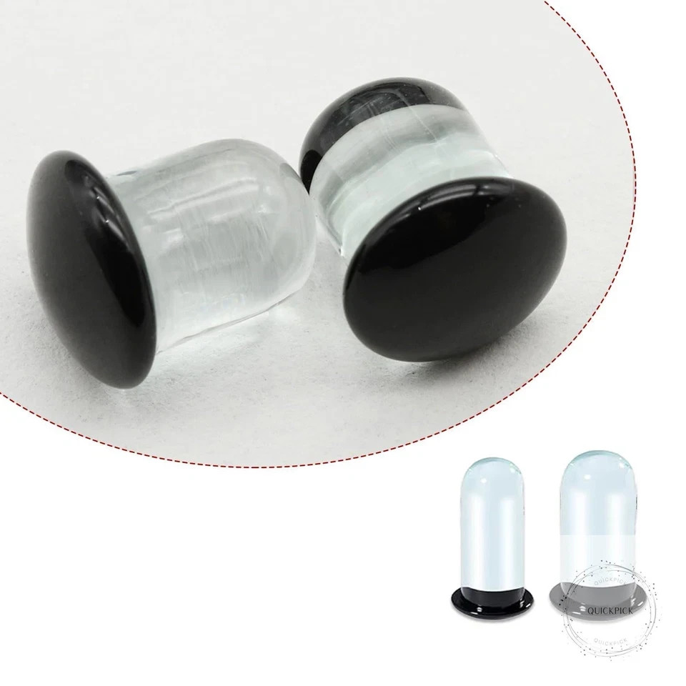 20pcs Glass Ear Stretching Kit,Dead Stretching Kit,Single Flare Glass Plugs with