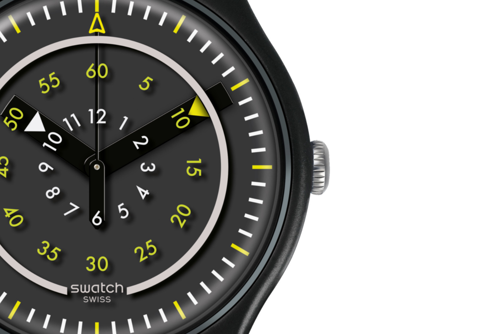 NEW & GENUINE Swatch “Piu Nero” (SUOB157 ) New Gent Swiss Quartz Watch 41mm
