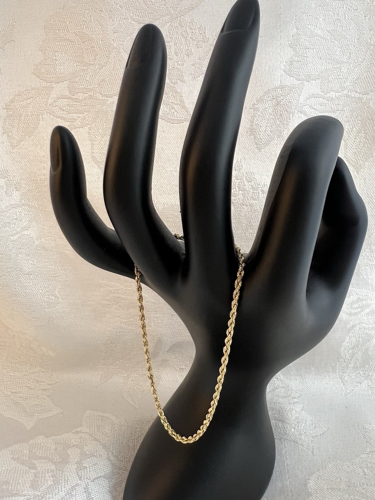 Michael Anthony 14K Yellow Gold Rope Chain Bracelet 7 1/4”Signed MA