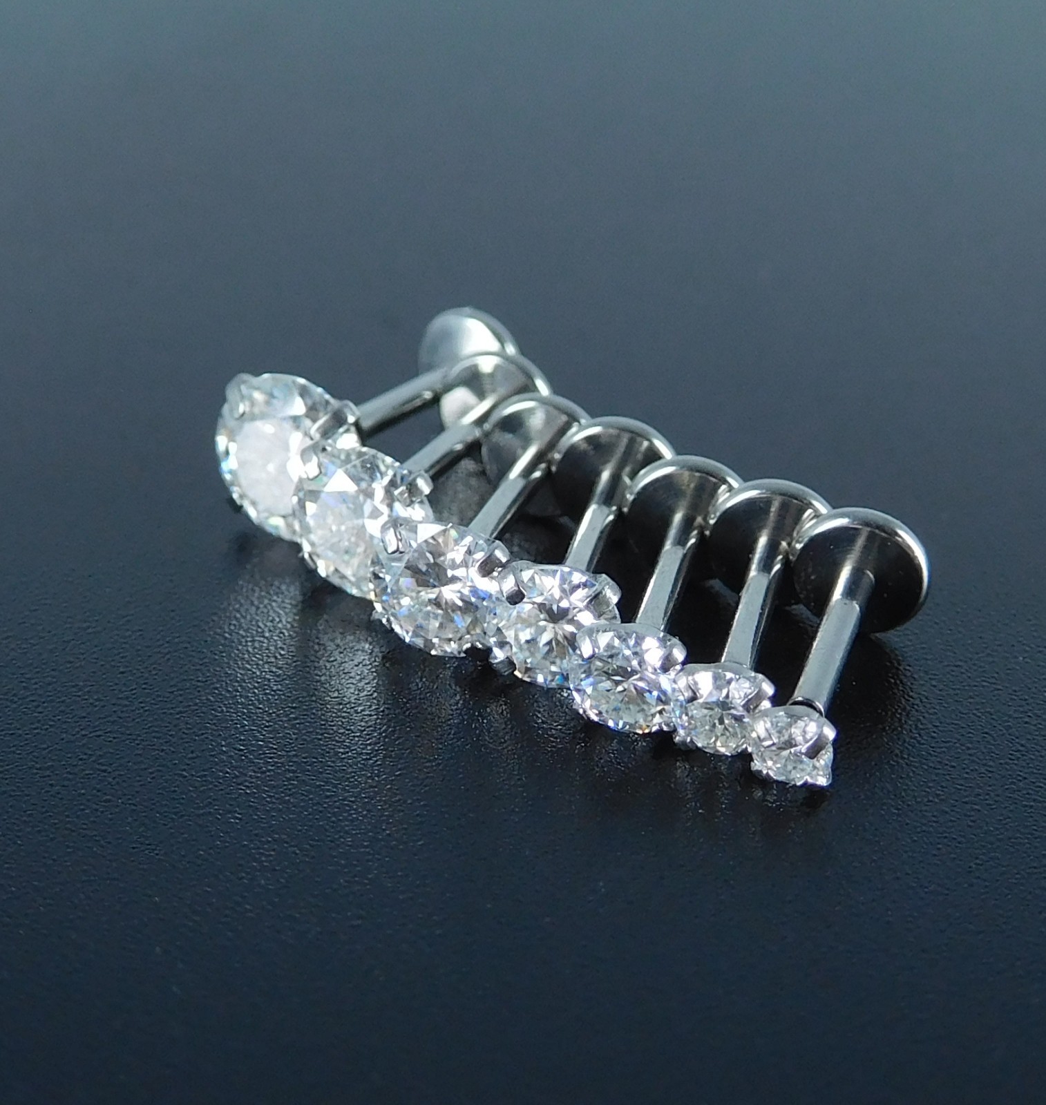 16G/18G/20G Moissanite Stud Earrings & Cartilage Nose Jewelry – Hypoallergenic