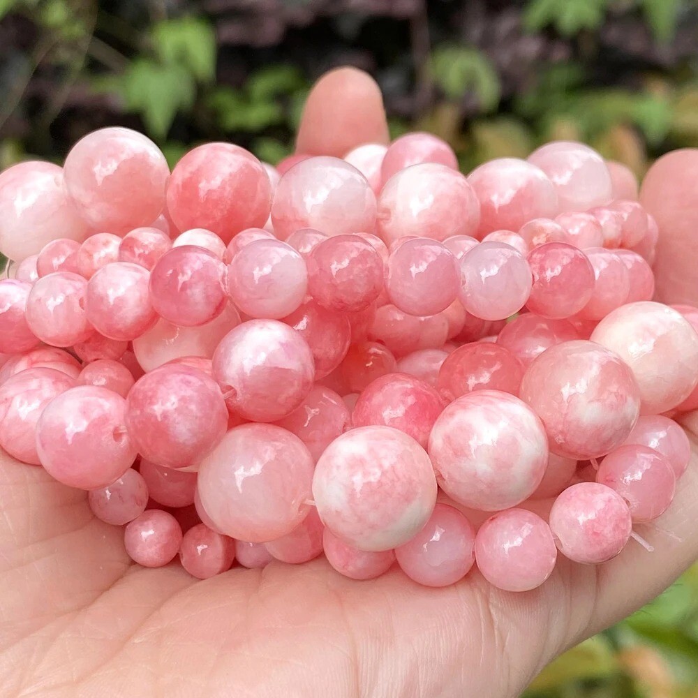 Natural Gemstone Round Spacer Loose Beads 4mm -10mm Jewelry Making DIY