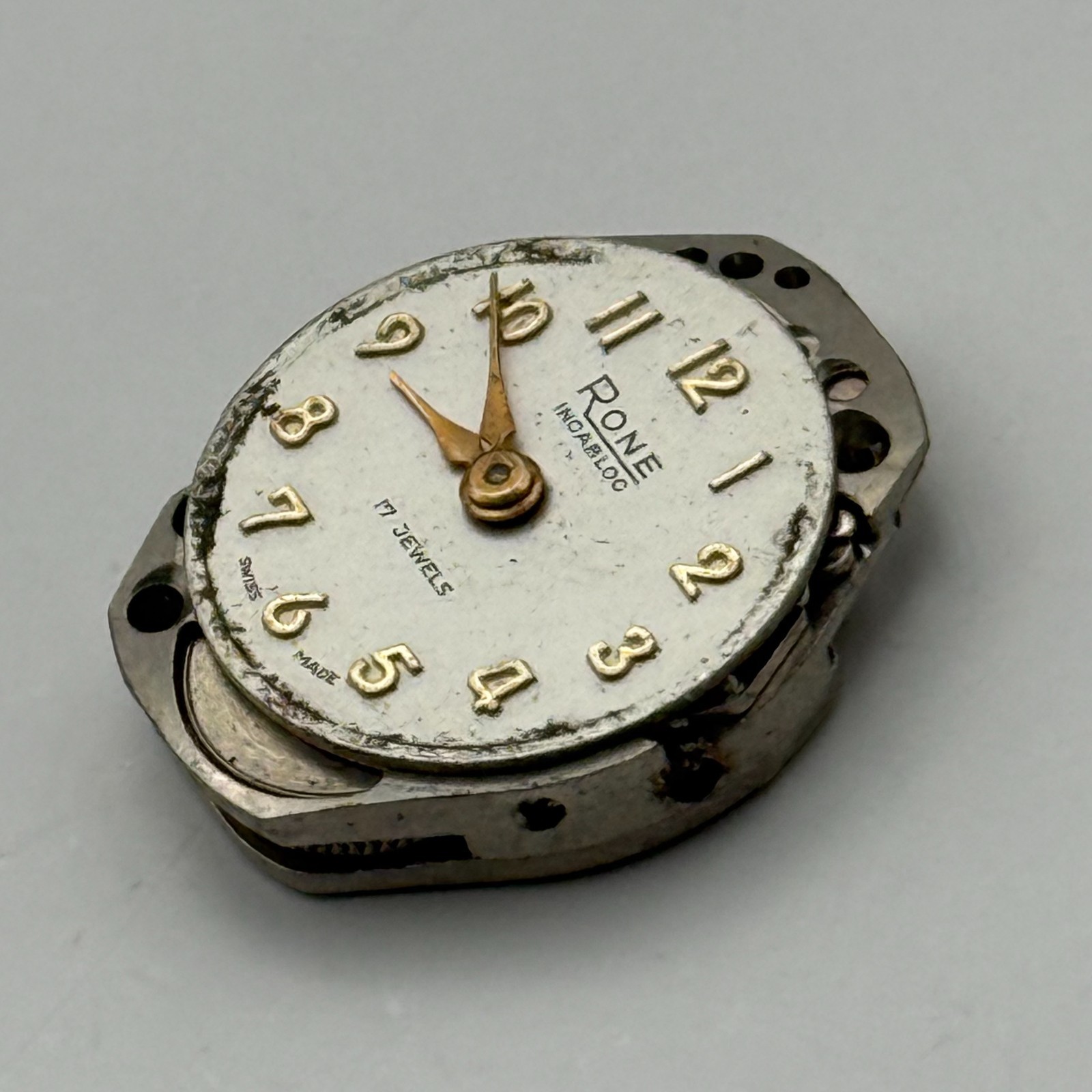 FHF 69-21 Watch Movement Rone 17 Jewels Swiss Manual Wind Parts Repair 15.3mm