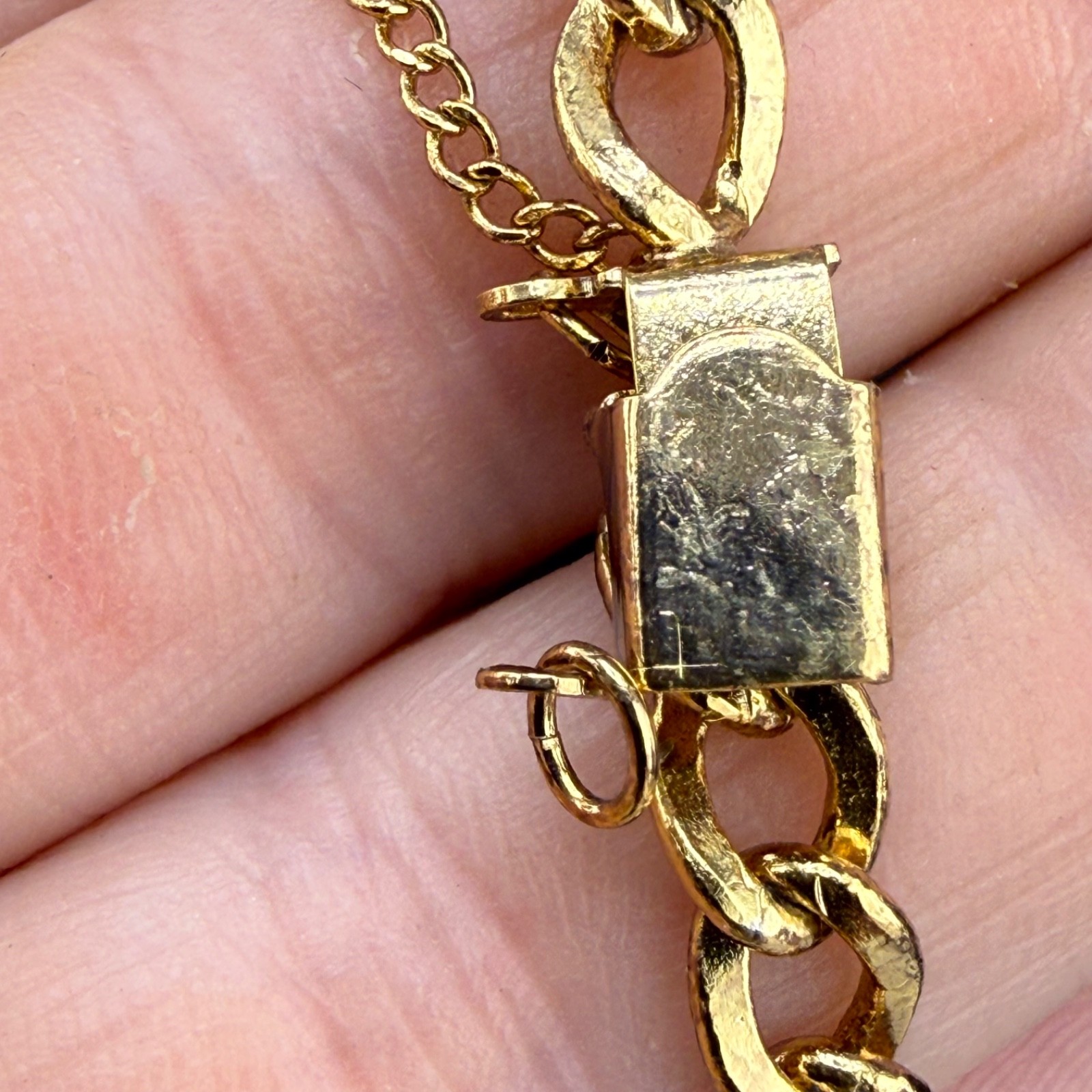 Vintage Gold Filled Charm Bracelet State of Ohio 5 Years of Service 7”