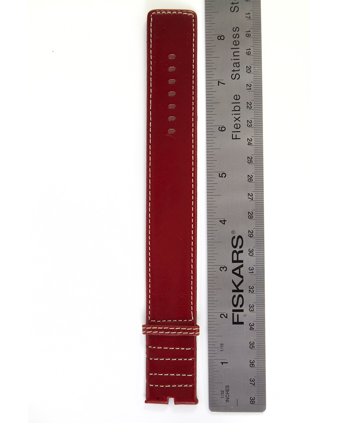 Ecclissi 28mm Burgundy Leather One Piece Strap 22595 Burgundy