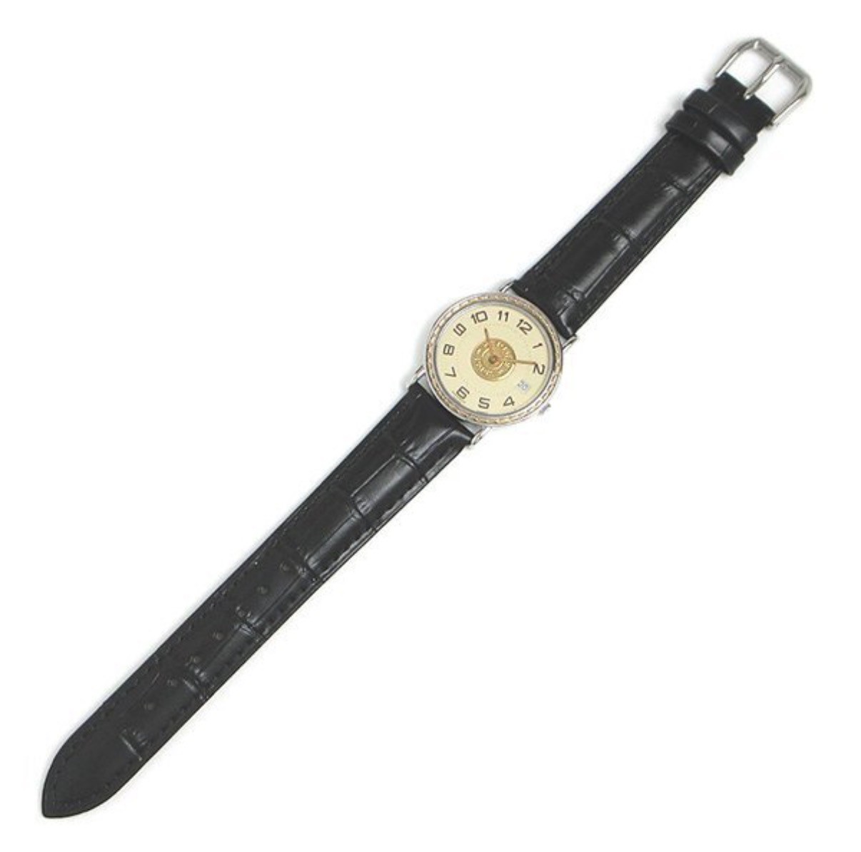 [N MINT] HERMES Serie 32mm Ivory Dial Date Vintage Quartz Men’s Watch From JAPAN