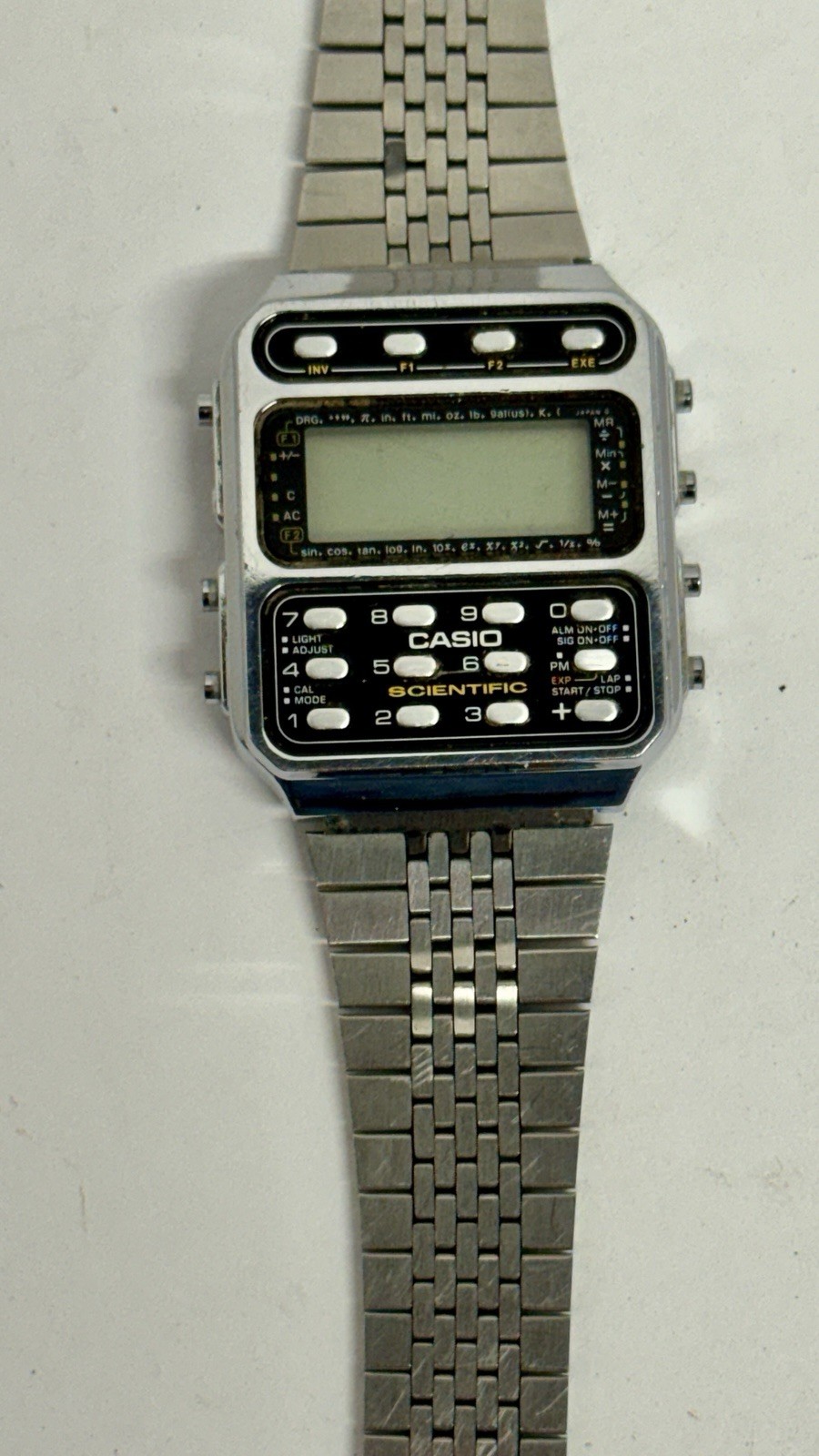 Casio CFX-200 Scientific Calculator Watch Vintage 197 Model, Made in Japan 1983