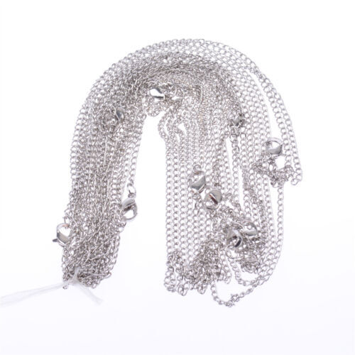 Wholesale 10 Pieces/Lot Silver Plated Making DIY Hard Link Chain Necklace 22”