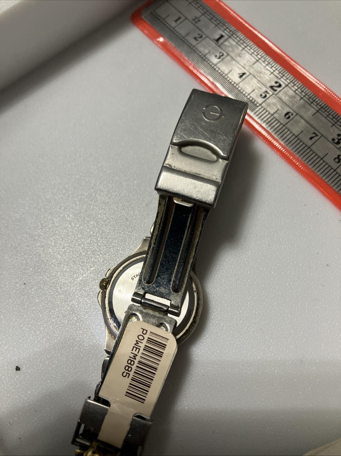 Elgin PreOwned Two Tone Quartz Watch EM885 Fresh Battery
