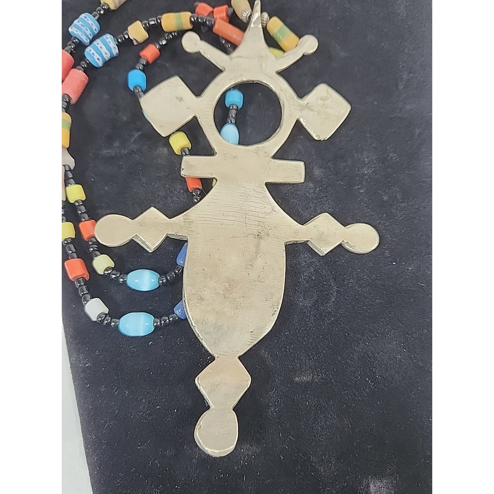 Tuareg Cross Pendant Traditional Ethnic Tribal Beaded Traditional Necklass