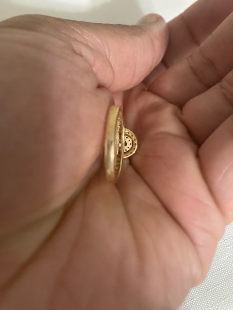 1 CTTW Diamond Engagement Ring 14K Yellow Gold Oval Halo Size 7 Zales