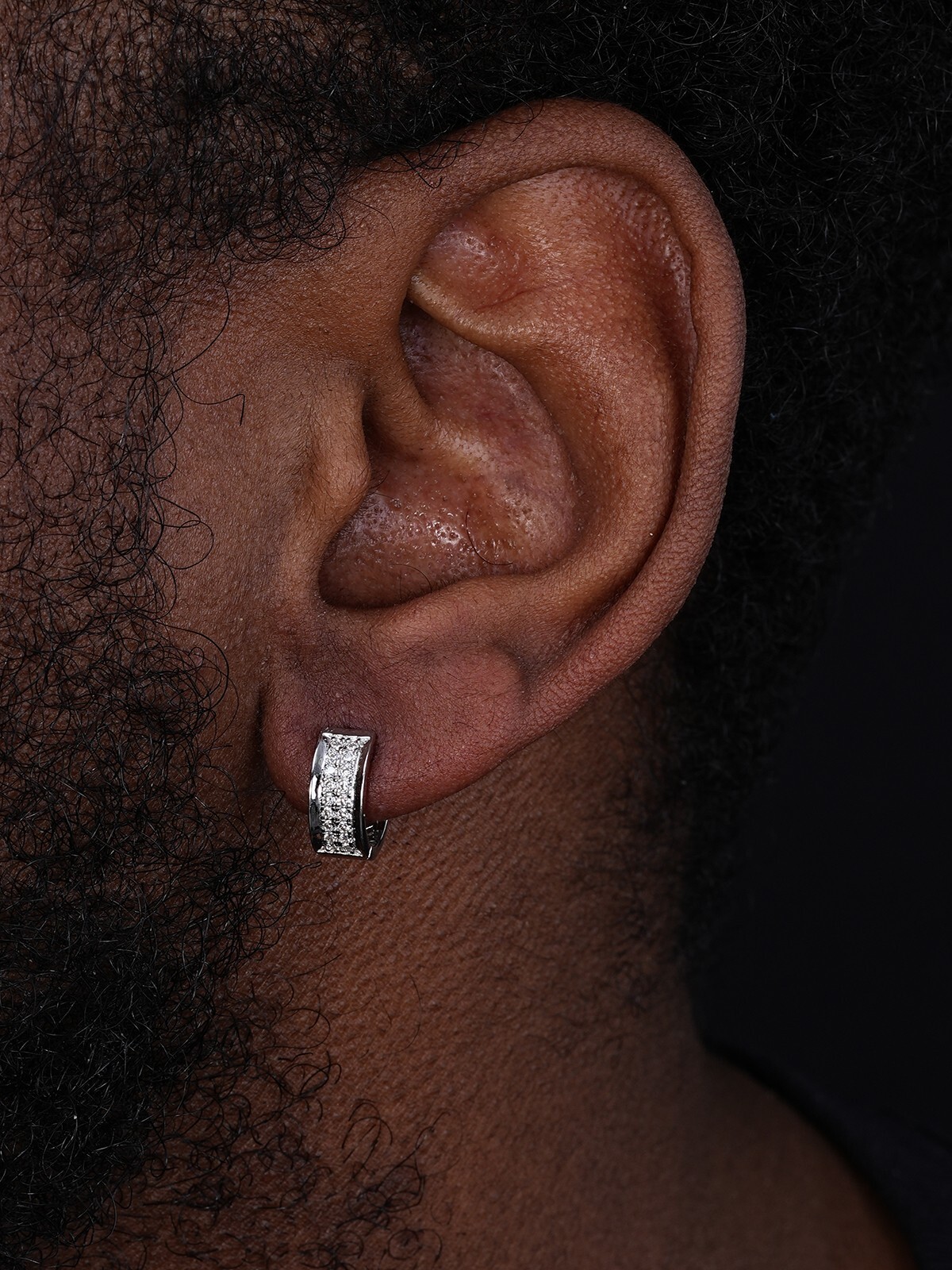 Moissanite Real 925 Silver Hoops Small Huggie Hoop Earrings 12mm Mens Ladies