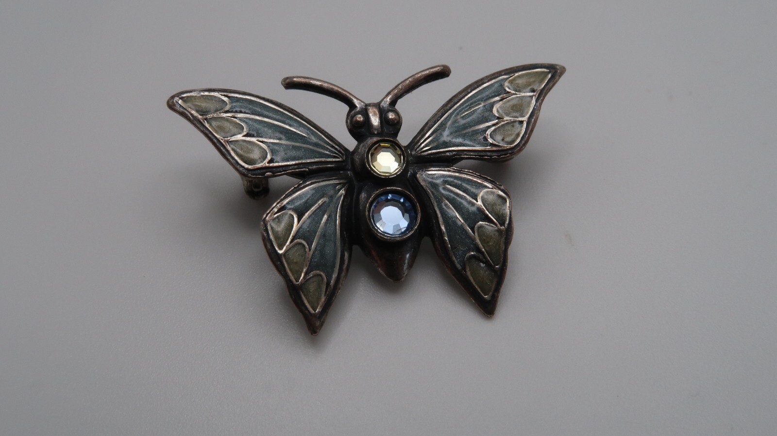 Vintage Silver Butterfly Brooch Pin 3.6cm BB12