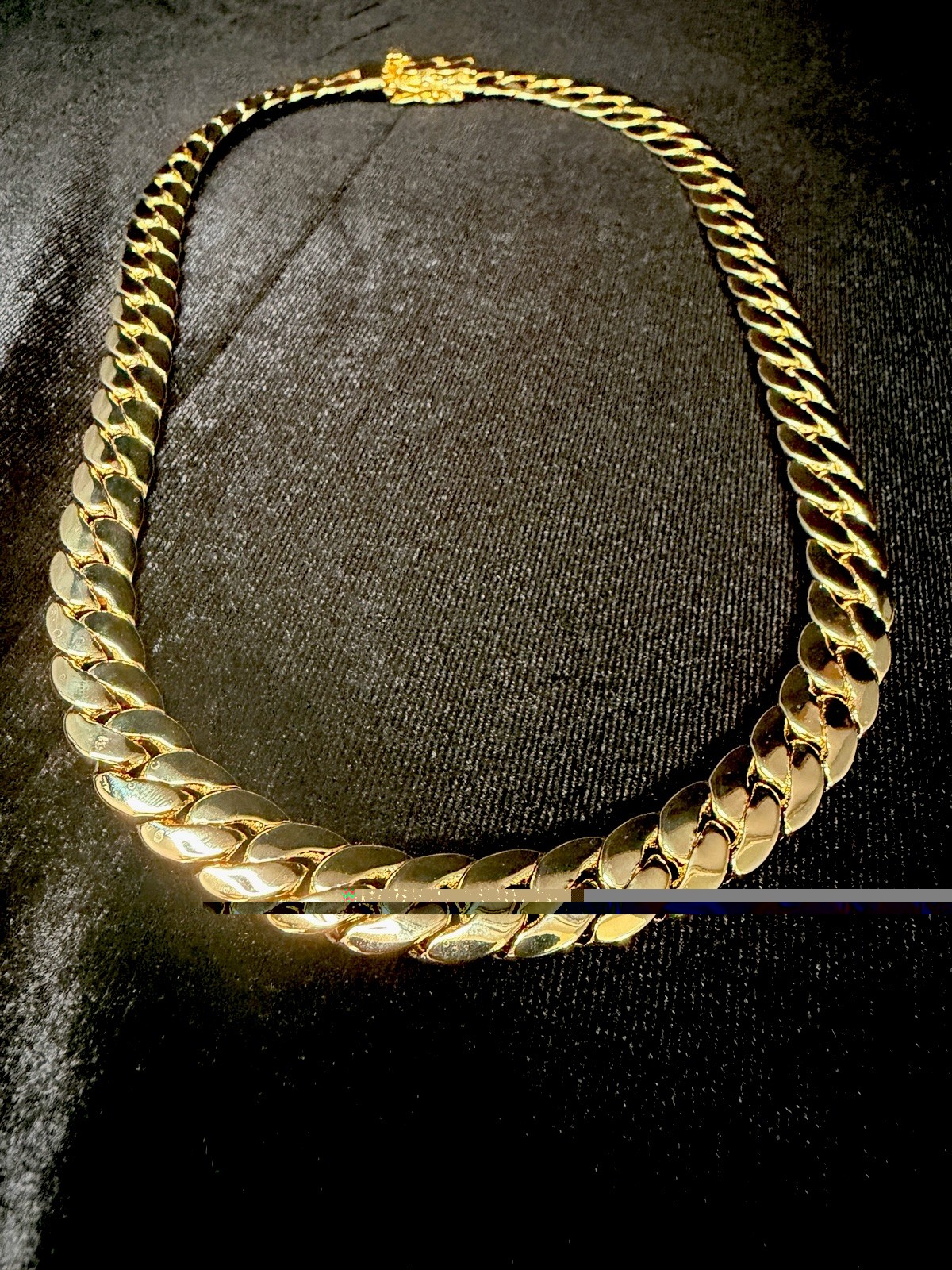 Miami Cuban 20in 11MM 14K Stamped Gold Necklace w/Box Lock. BRAND NEW.