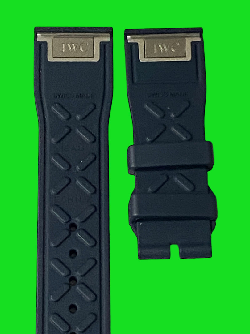 21 mm navy blue silicone strap easy fit strap suitable to IWC Watches