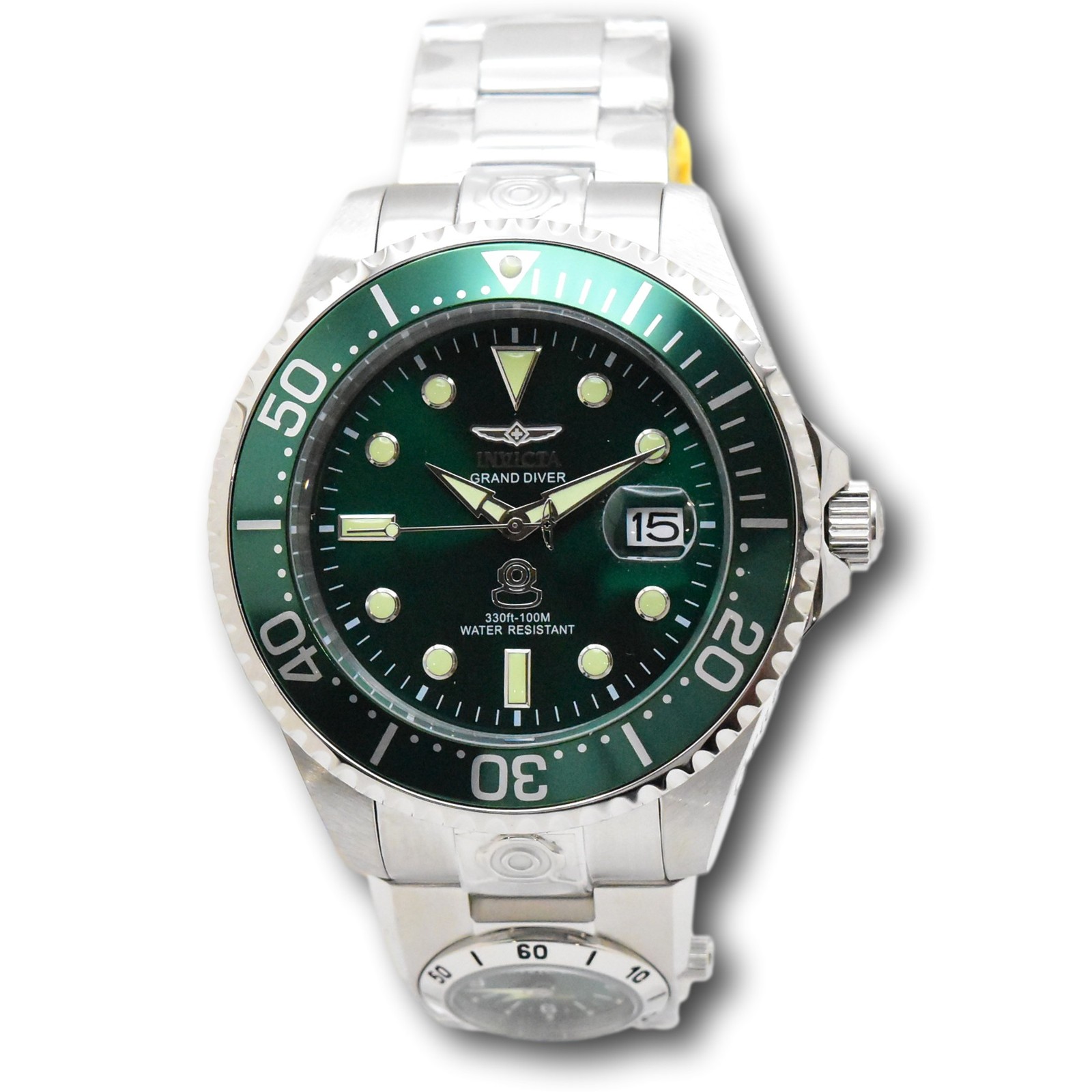 Invicta Emerald Royale – 47mm Grand Diver Automatic Dual Time Watch 45811