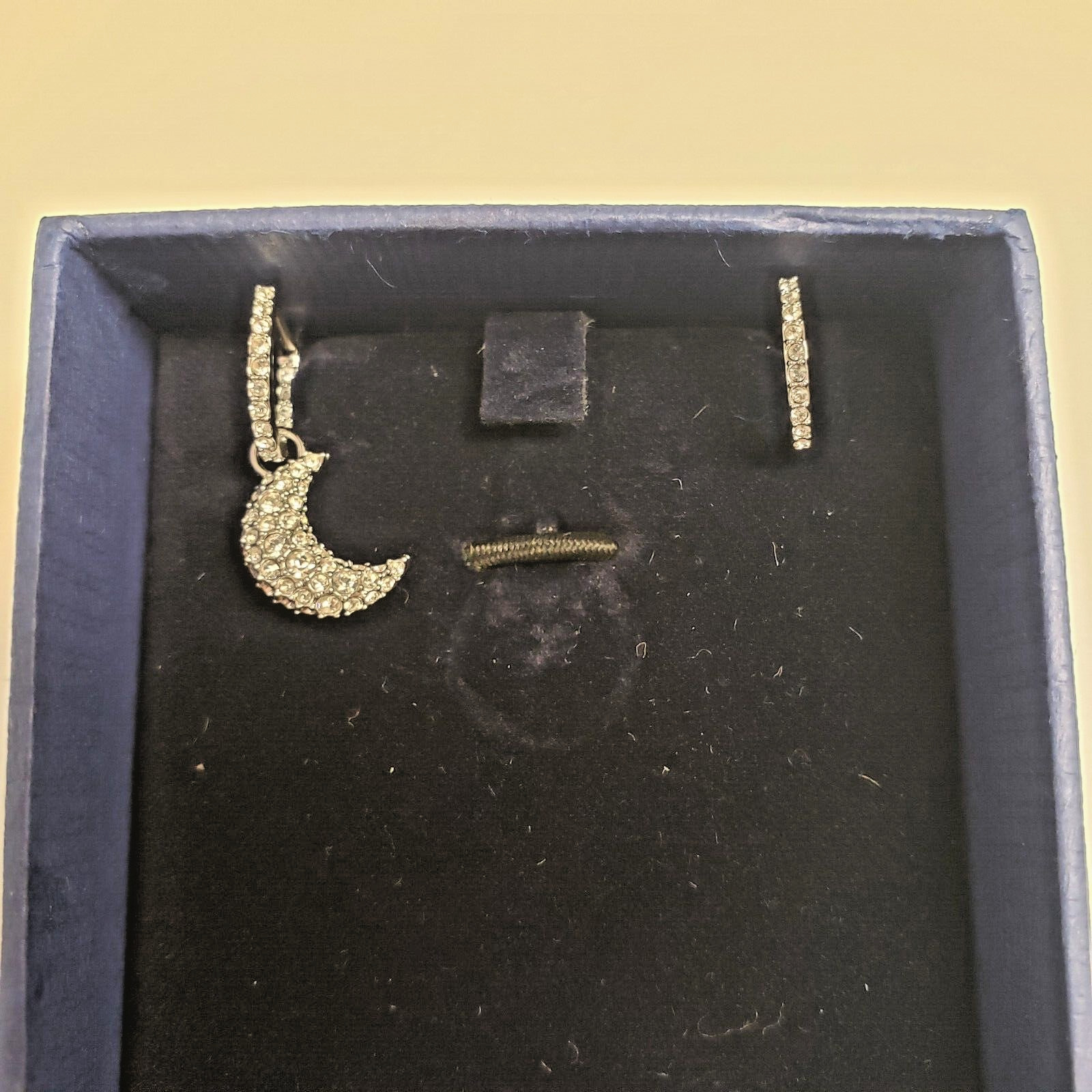 Swarovski Sublima drop earrings Moon, White, Rhodium plated- 5666157 Pre-owned