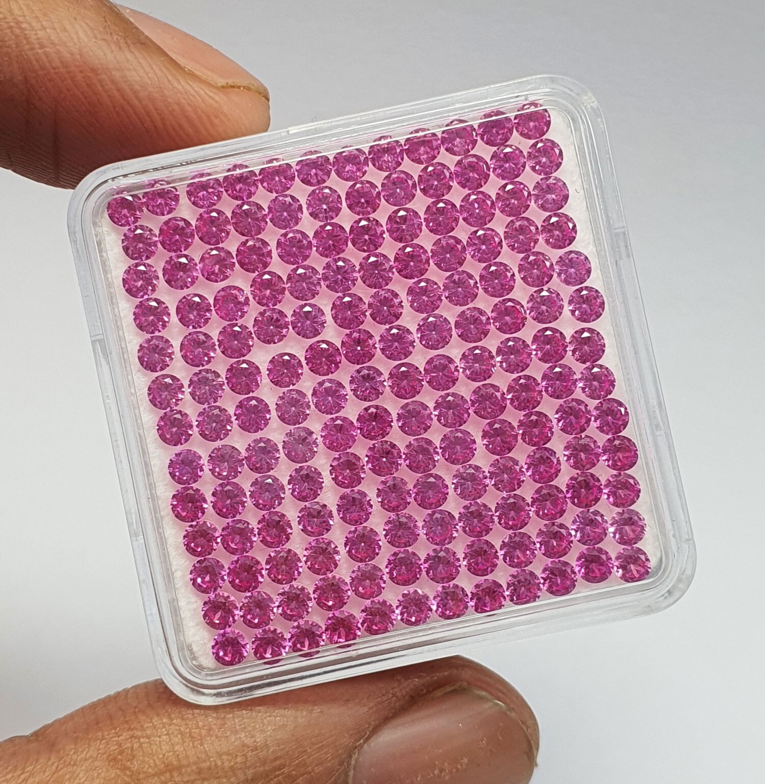 50 Pcs Flawless Ceylon Pink Sapphire Lot Round Diamond Cut Loose Gemstone 2.50MM