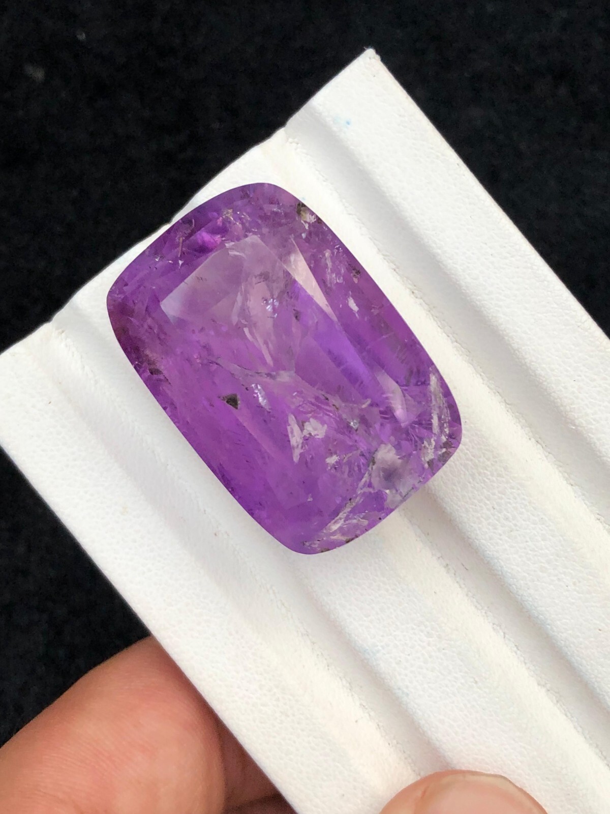 99.20 Ct Natural cut amethyst Emerald shape loose gemstone from Afghanistan.