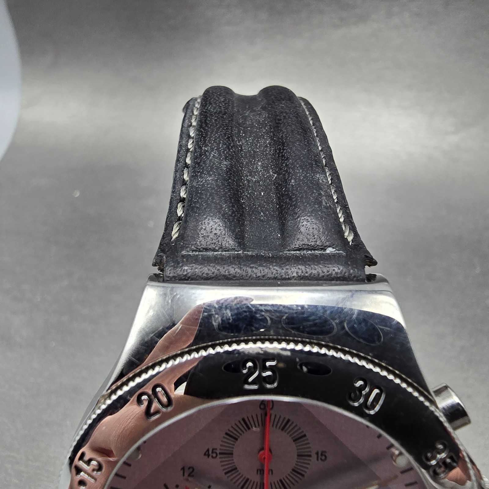 Mercedes Benz Chronograph Watch Men 39mm Silver Dial Steel Date Round New Batt
