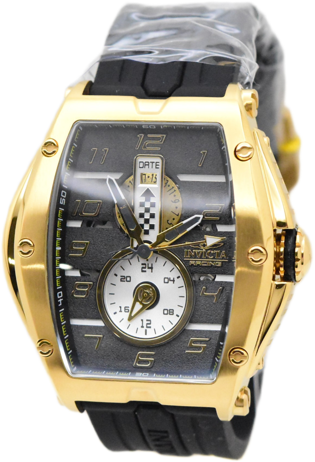 Invicta S1 Rally Diablo Racing RPM Men’s 50mm Black Gold Quartz Watch 47386