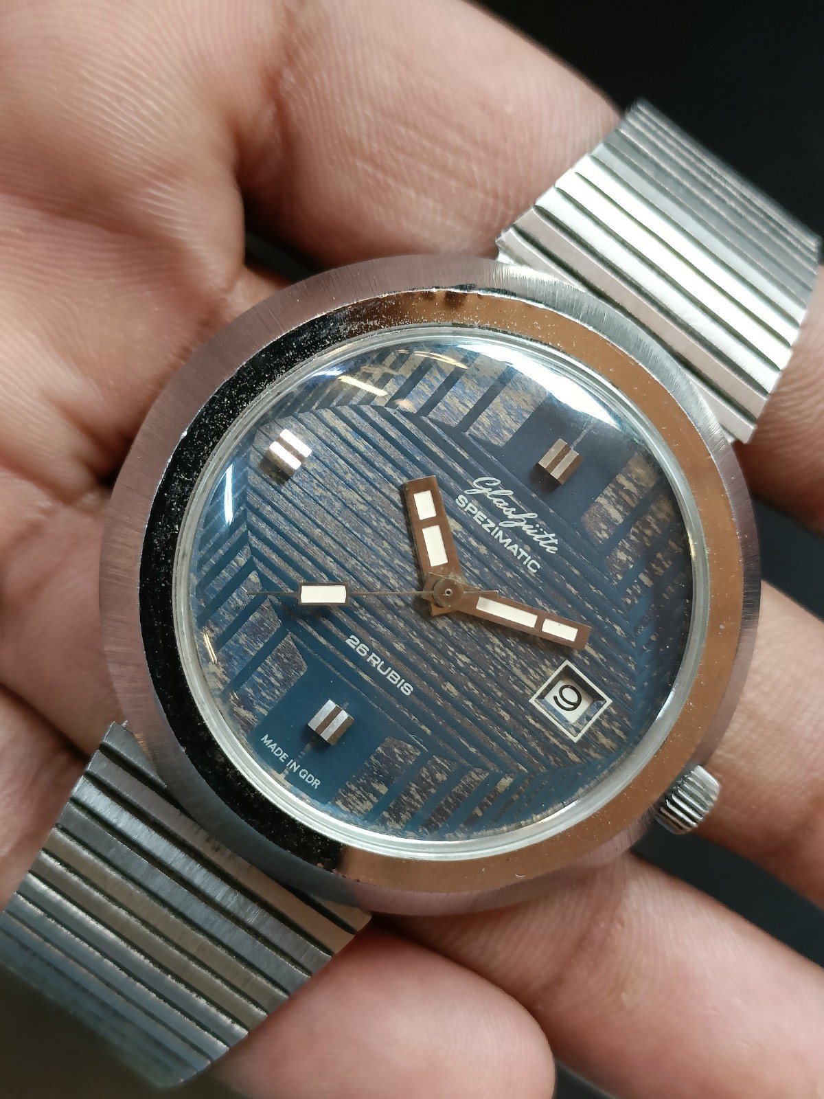 VINTAGE GUB GLASHUTTE SPEZIMATIC 26J AUTOMATIC GERMANY MEN’S WORKING CONDITION
