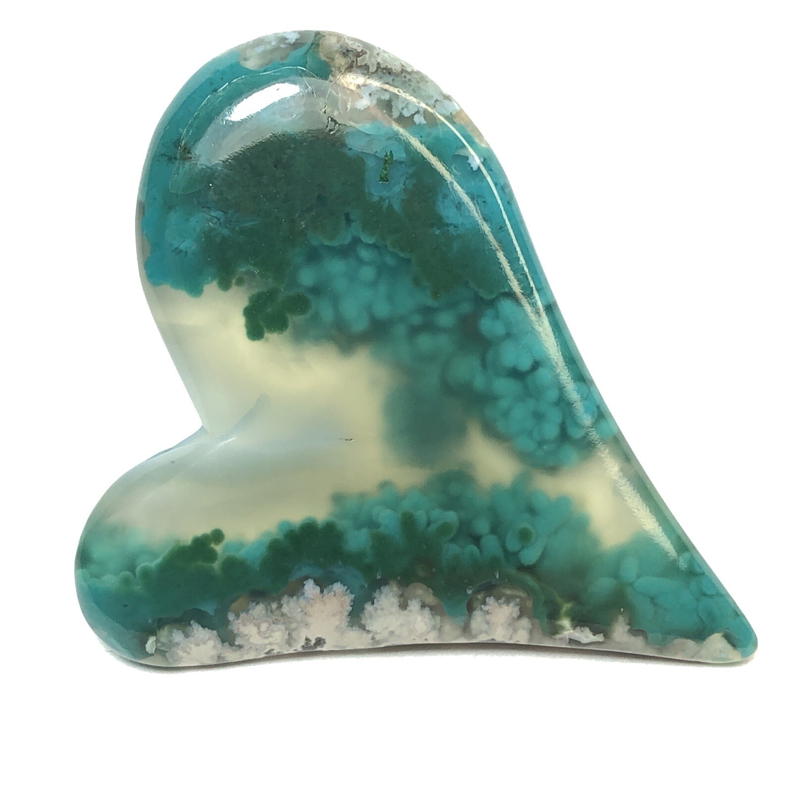 49 CT Museum Grade Gem Silica Chrysocolla Stalagmite Stalagtite Quartz Cabochon