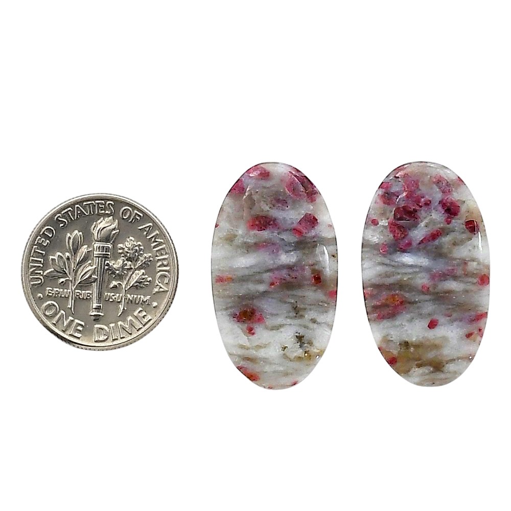 Natural Cinnabar 14.5×25.5×4.3 mm Oval Shape Polished Gemstone LS51-06766