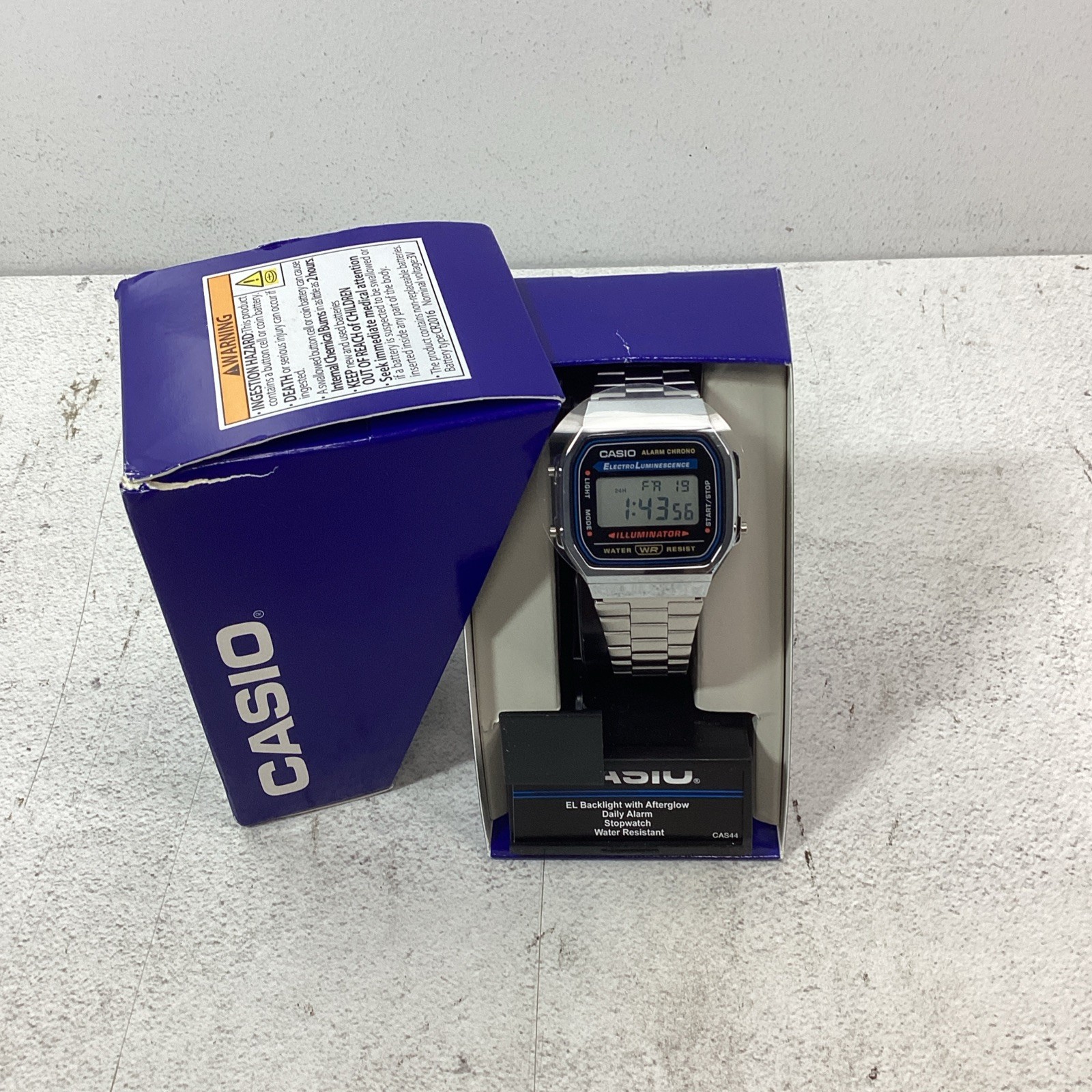 Casio A168WA-1WCR Vintage Silver Digital Watch – Retro Classic NEW