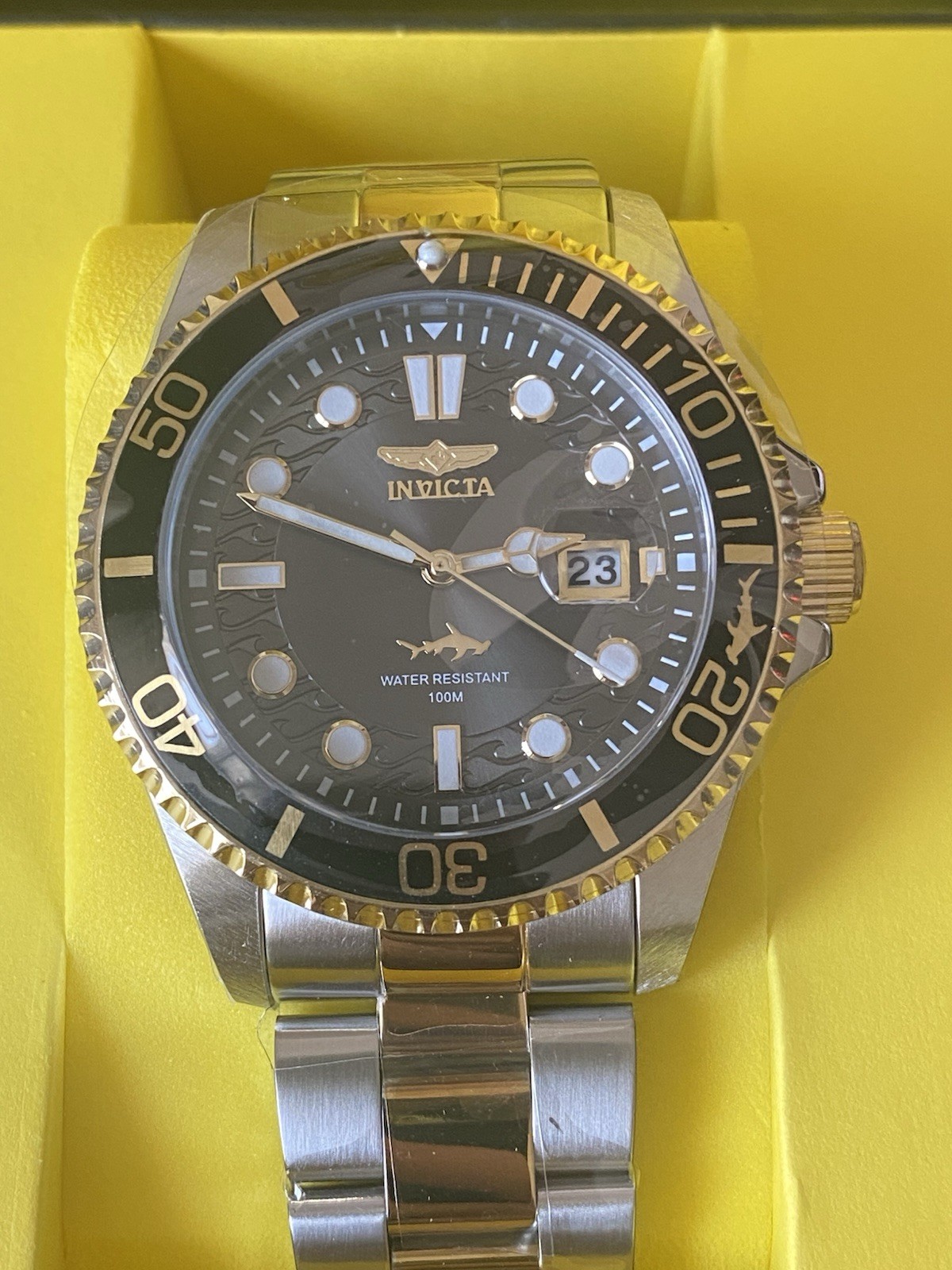 Brand New Invicta Pro Diver Currentwave Men’s Watch 43mm Steel Gold (30023) New
