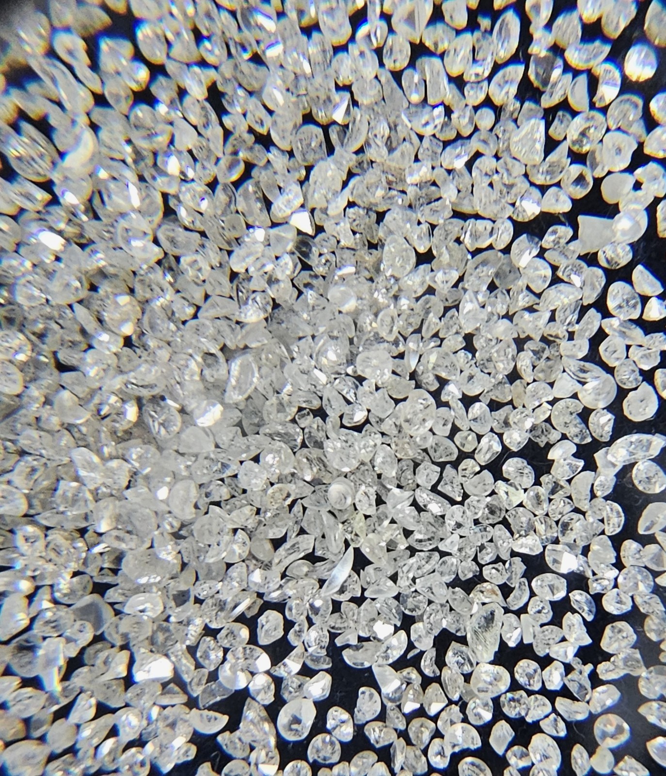10 Cts of Natural White Diamond Dust, (Faceted) Sparkly Broken chips of diamond