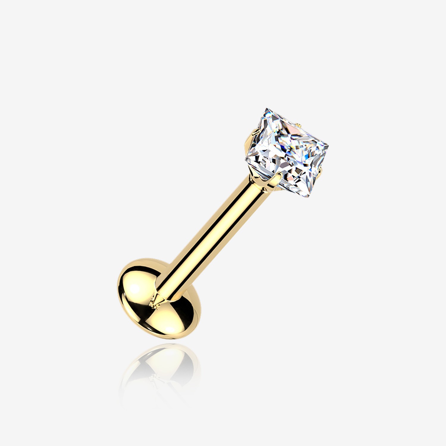 Implant Grade Titanium OneFit Threadless Moissanite Diamante Sparkle Labret