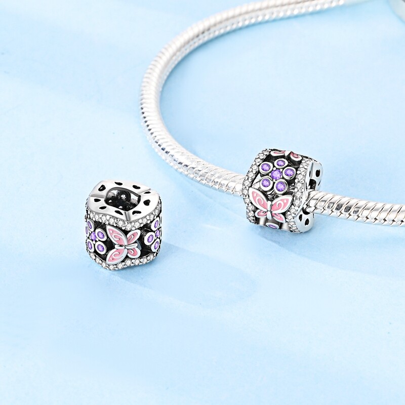 Optional Original 925 Sterling Silver Flowers Charms AAA CZ For Women Bracelets