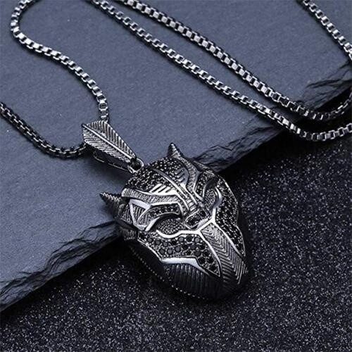 Black Panther Pendant Chain Necklace Mask, Great Gift, Marvel