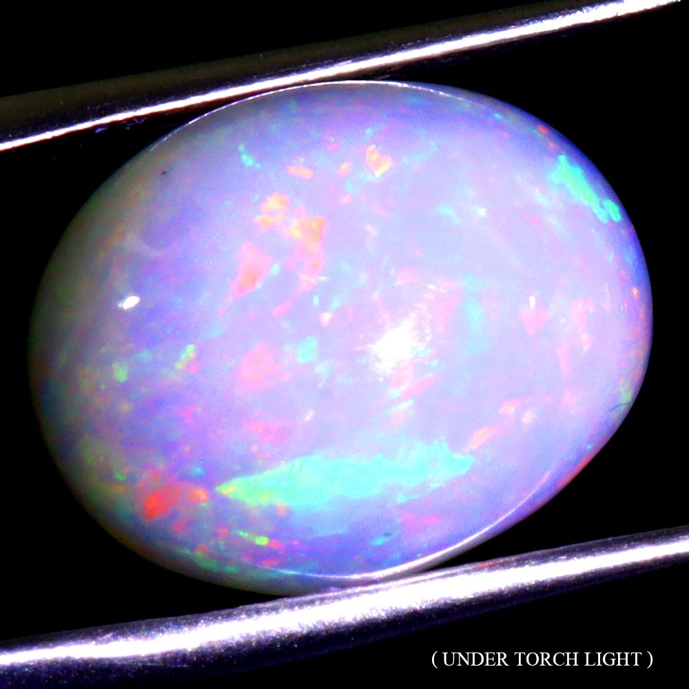 Oval AAA Floral Flash Play Of Color Crystal Fire Opal 9.11ct 16x13mm Gem Rare