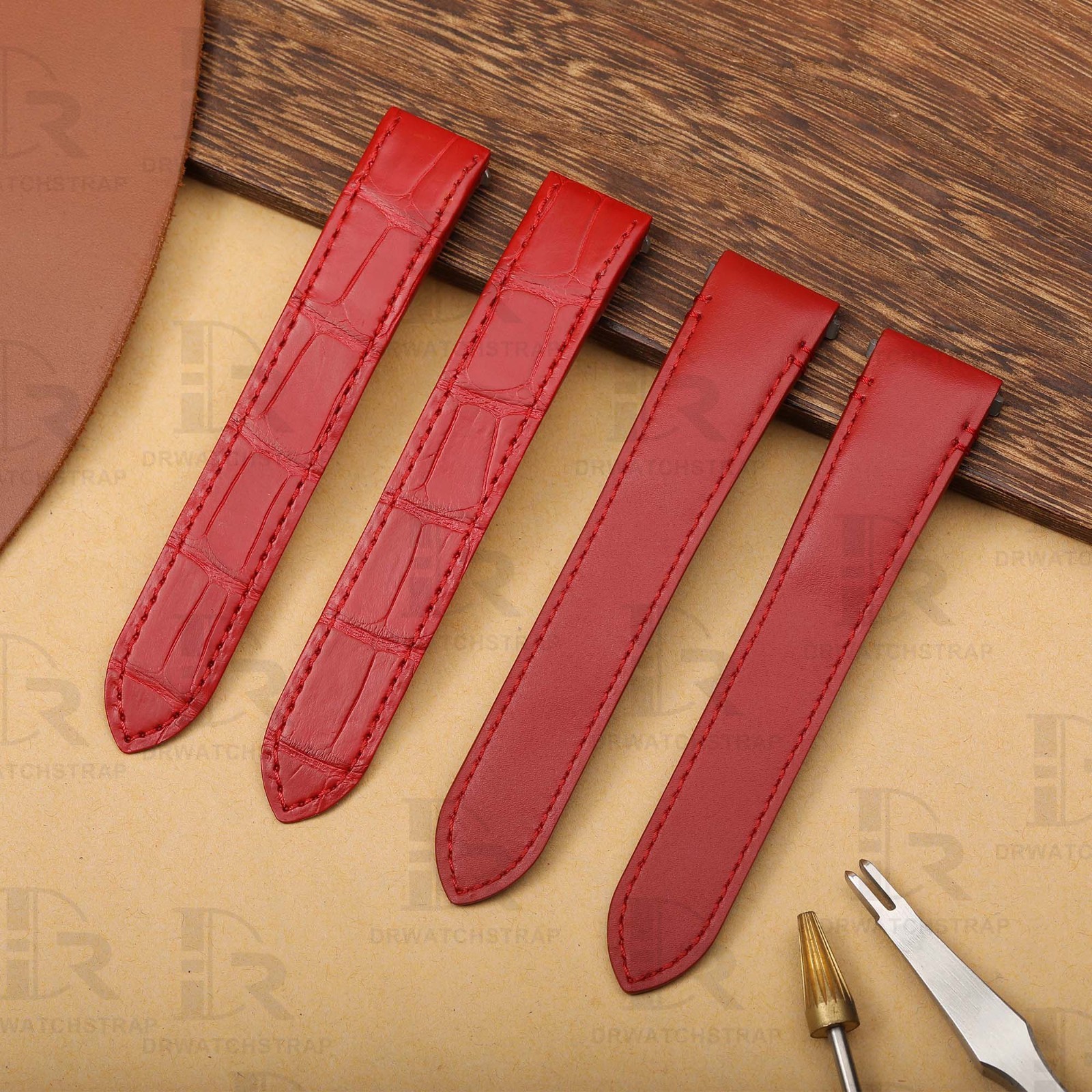 Custom quickswitch calfskin leather strap for Cartier Roadster 15.5mm 19mm 20mm