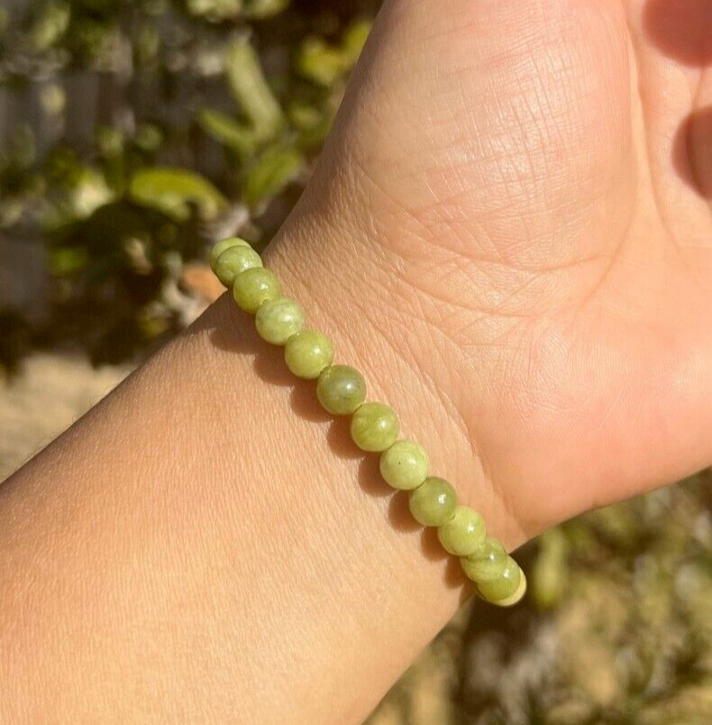 2025 NEW! 2pcs 4mm NÉPHRITE JADE Nature Green Bracelet Mother’s Day Love Gift