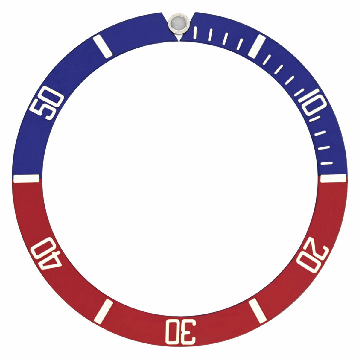 BEZEL INSERT FOR SEIKO SKX031 SKX033 J+K 7S26-0040 100M RED/BLUE