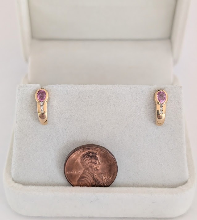 Sapphire & Diamond Earrings 14K 2.3 Grams Retail Price $1399 Make Me An Offer!