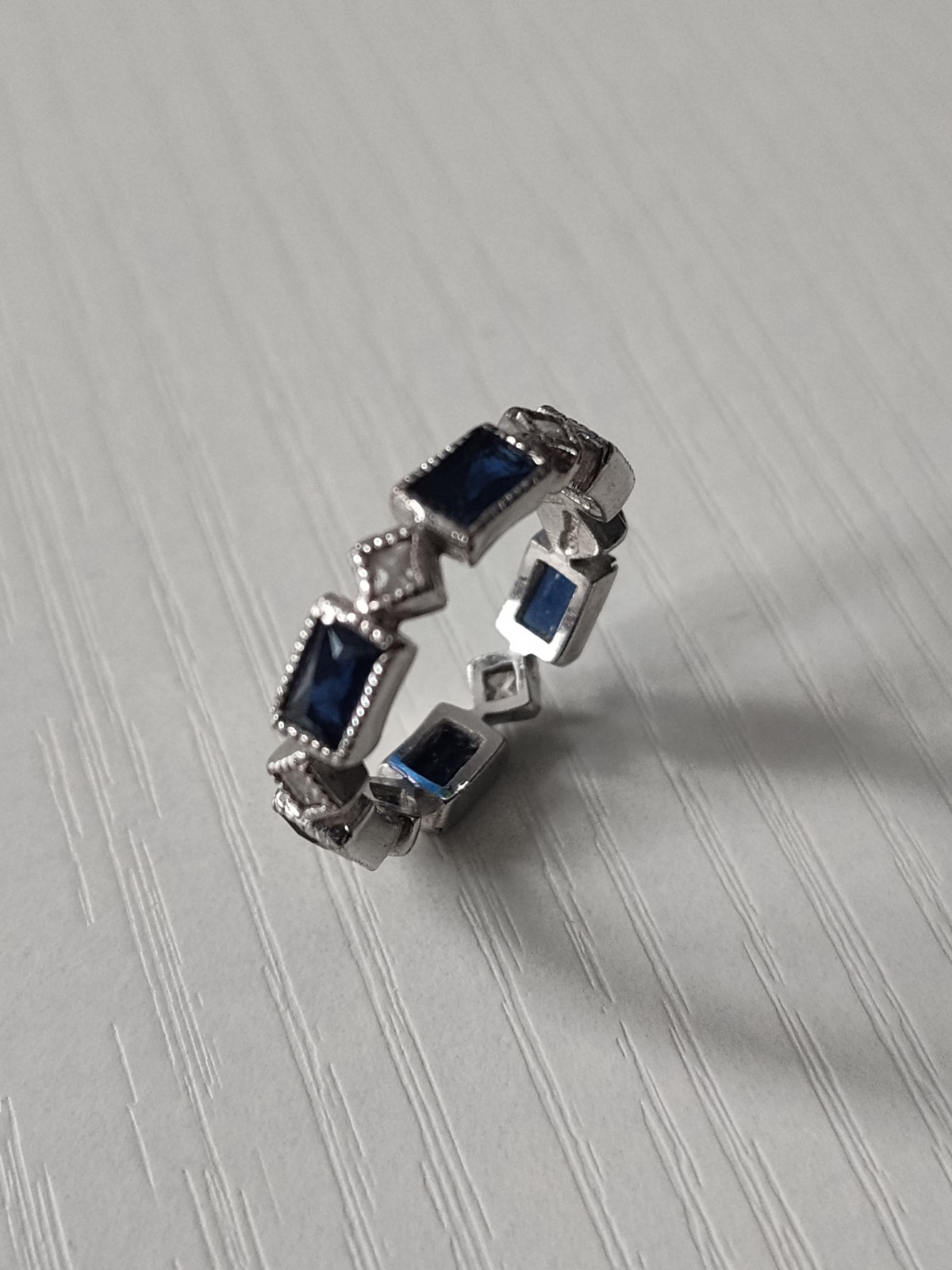 .925 Solid Silver Size 6 Cocktail Ring New