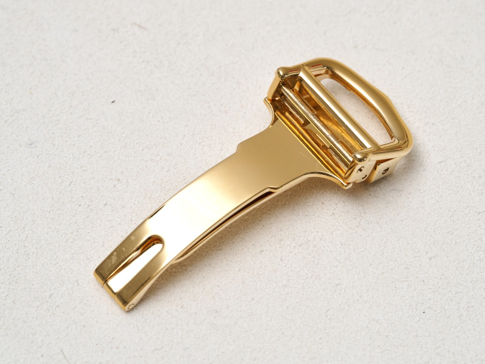 Cartier Deployment Buckle Clasp 16mm Fold Over Gold Plated Stainless Steel Must