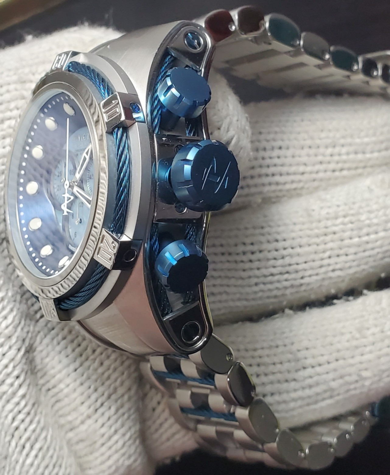 INVICTA RESERVE BOLT ZEUS SWISS CHRONO RONDA Z60 MEN’S WATCH 53mm MOP #12728